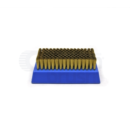 GORDON BRUSH 0.003" Brass Bristle, 4-1/4" x 2-1/2" Plastic Block Brush G1308B003P
